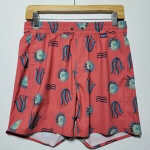 Patagonia Swim Shorts Mens Size XS Hydro Series Board Unlined Trunks AOP FIsh